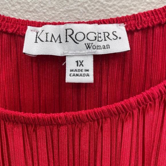 Kim Rogers Woman Red Pullover Top Size 1X - Picture 6 of 11